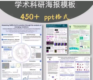 241227学术【PPT模板】学术会议海报poster模板450+墙报壁报模板PPT格式横竖版