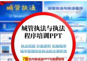 251029城管执法【PPT模板】城管执法与执法程序培训PPT