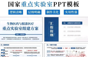 251021重点实验室 国家重点研发重点实验室生物医疗类PPT模板/科研答辩PPT